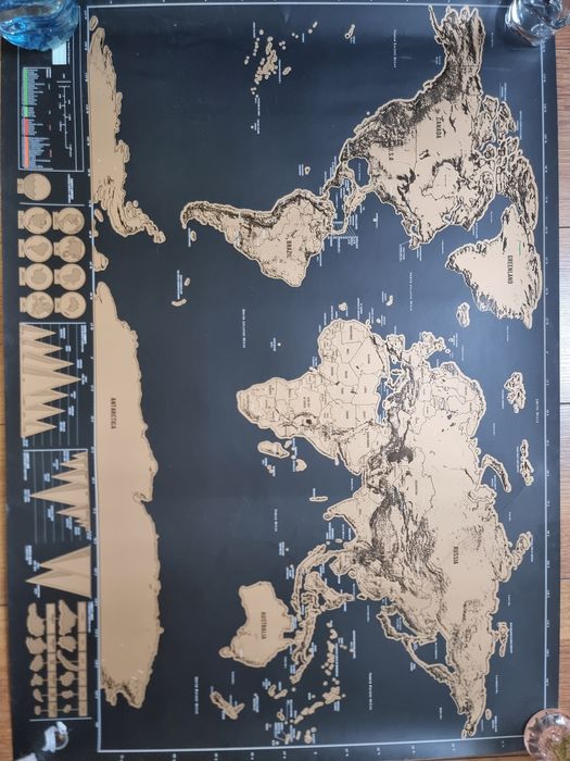 Mapa zdrapywanka do zdrapywania