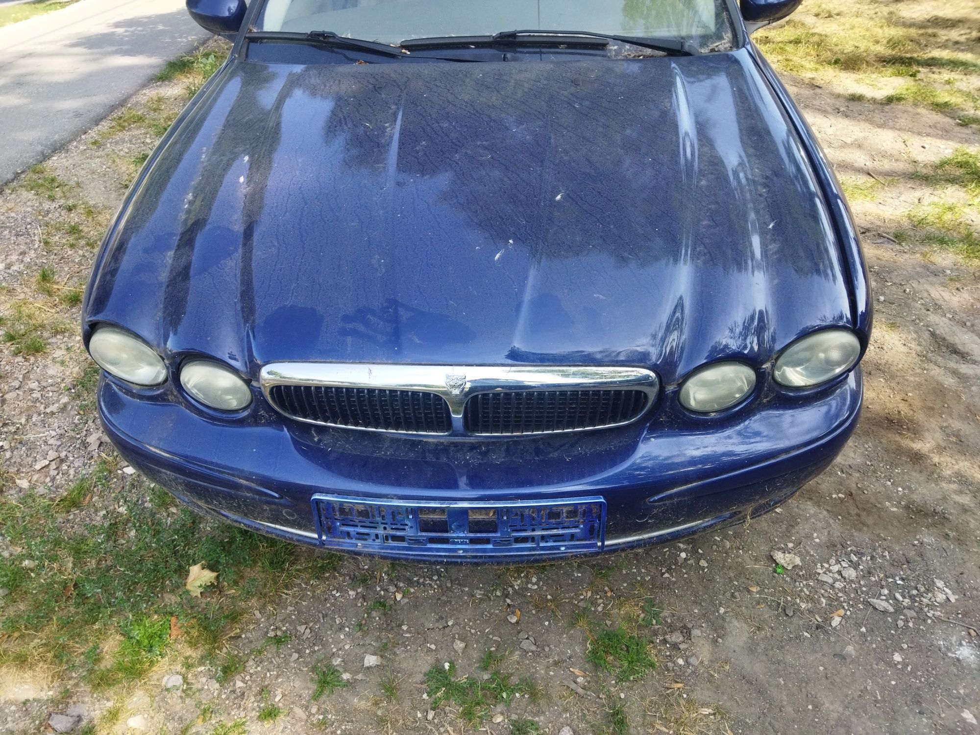 Kompletny Przód Jaguar X Type Granatowy Zderzak Maska Grill