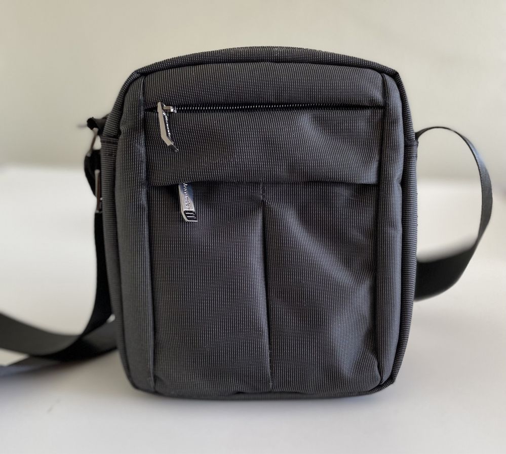 Bolsas tiracolo de cor cinza mesclada masculino ou feminino