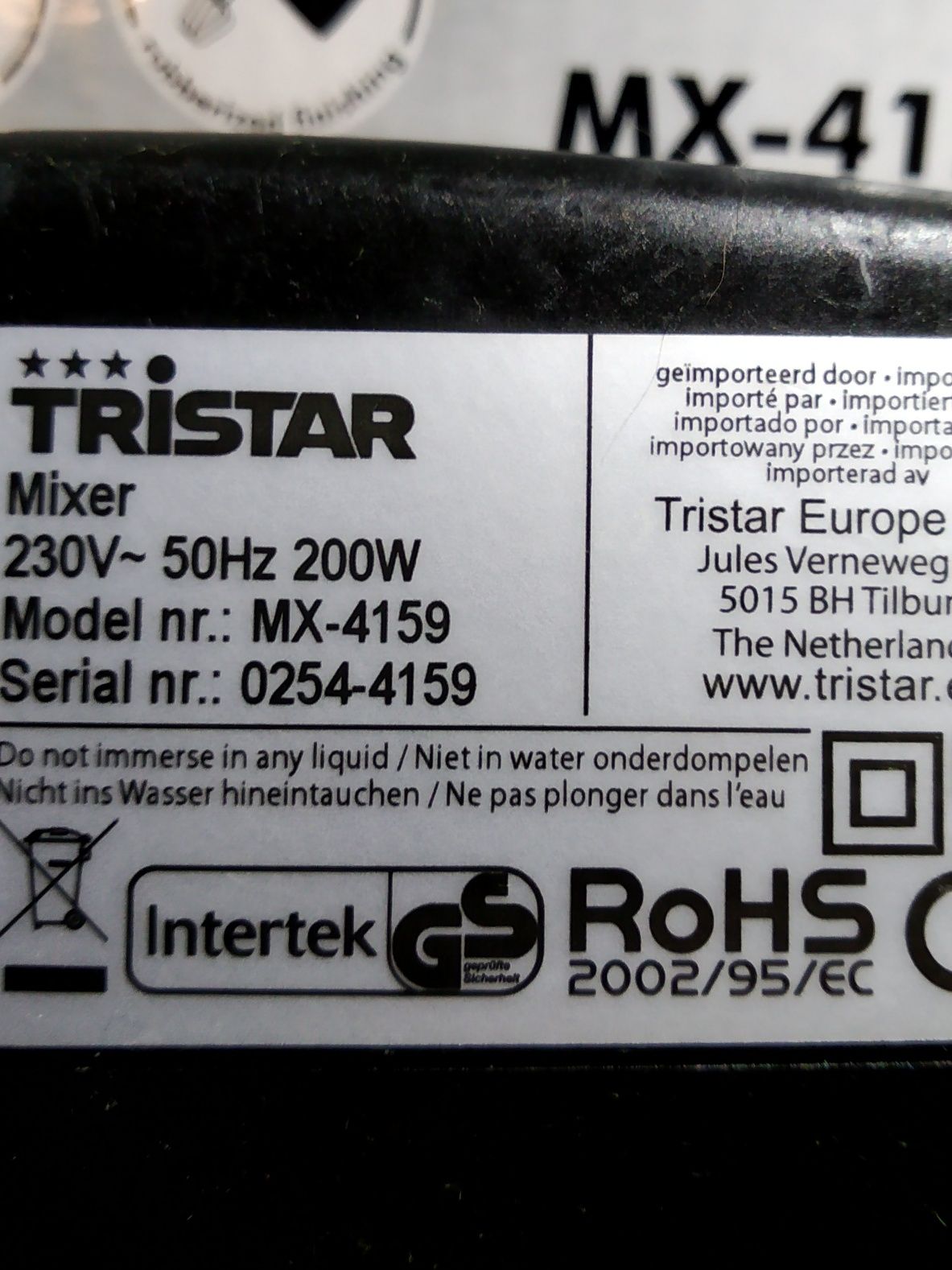 Batedeira TRISTAR MX-4159