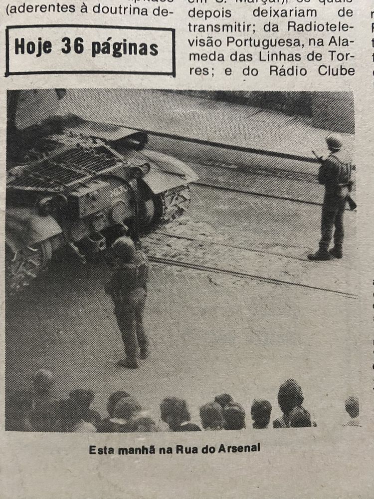 Jornal Diário de Lisboa, dia 25 de Abril 1974