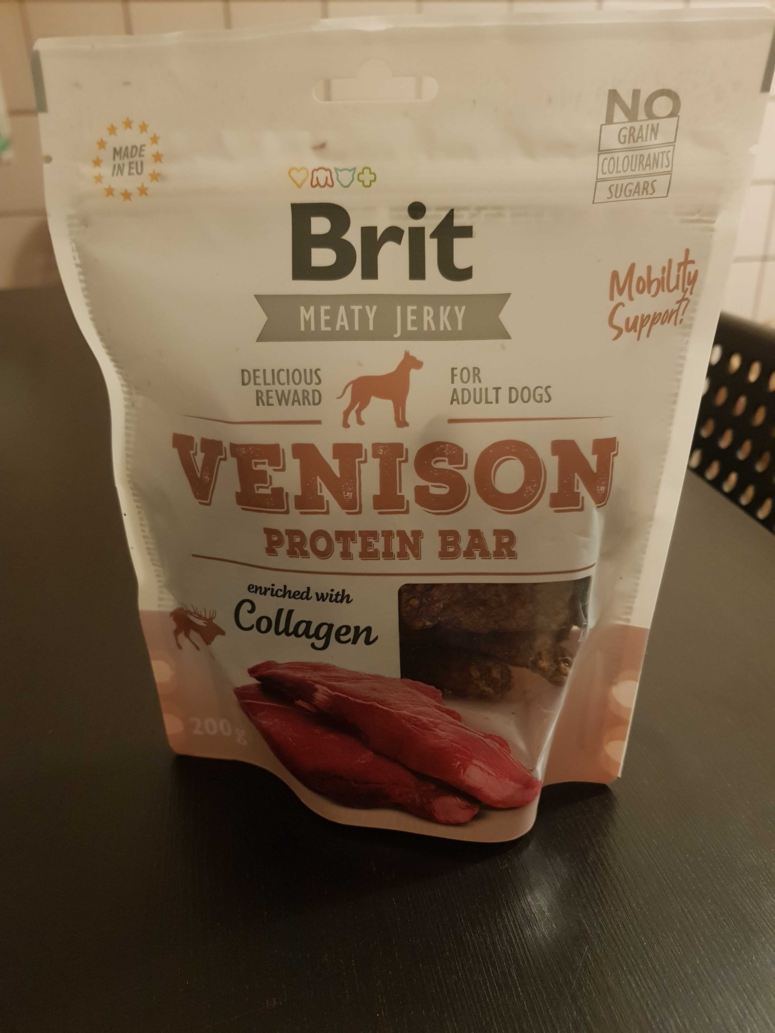 Nowa Karma dla psa Brit Jerky Snack Venison Protein Bar 200G
