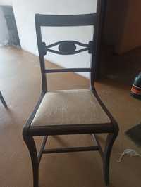 Cadeiras estilo inglês, forradas a veludo