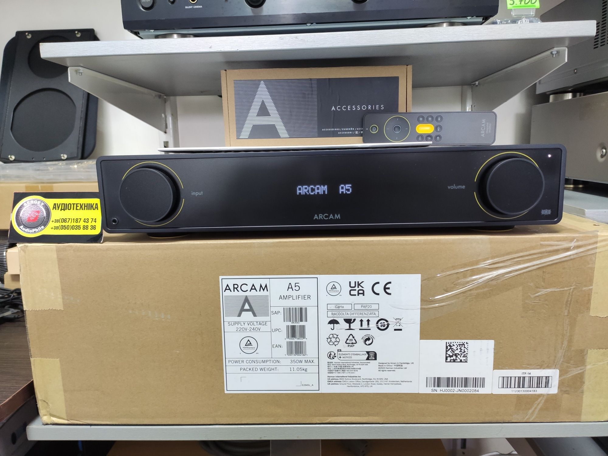 НОВЫЙ! Hi-Fi Стерео усилитель ARCAM A5. Bluetooth/ЦАП/Вес 11кг