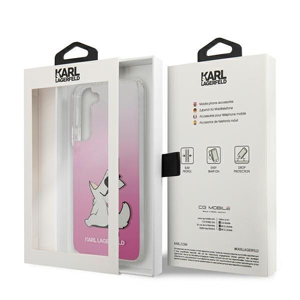 Etui Karl Lagerfeld Choupette Fun dla Samsung Galaxy S22+ Pink