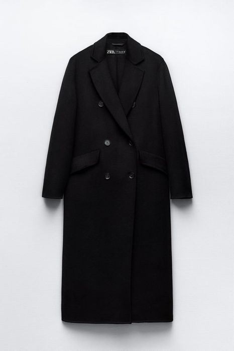 Пальто черное Zara