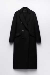 Пальто черное Zara