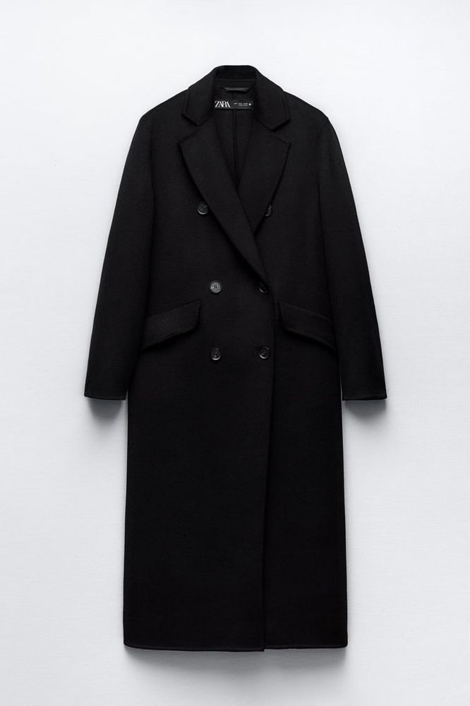 Пальто черное Zara