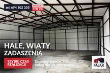 Garaże, wiata blaszana na maszyny rolnicze - dowolny wymiar