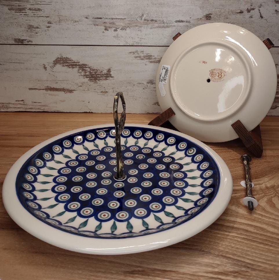 Patera na ciasto ceramiczna 2 w 1 ceramika Z.C. Bolesławiec Z.C.B.
