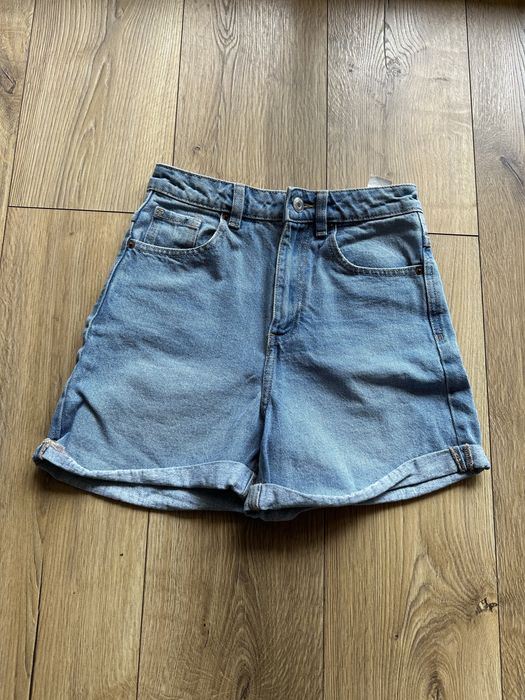 dZinsowe szorty z wysokim stanem XS / 34 / 6 • Reserved