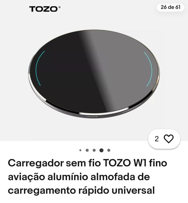 Carregador wireless novo