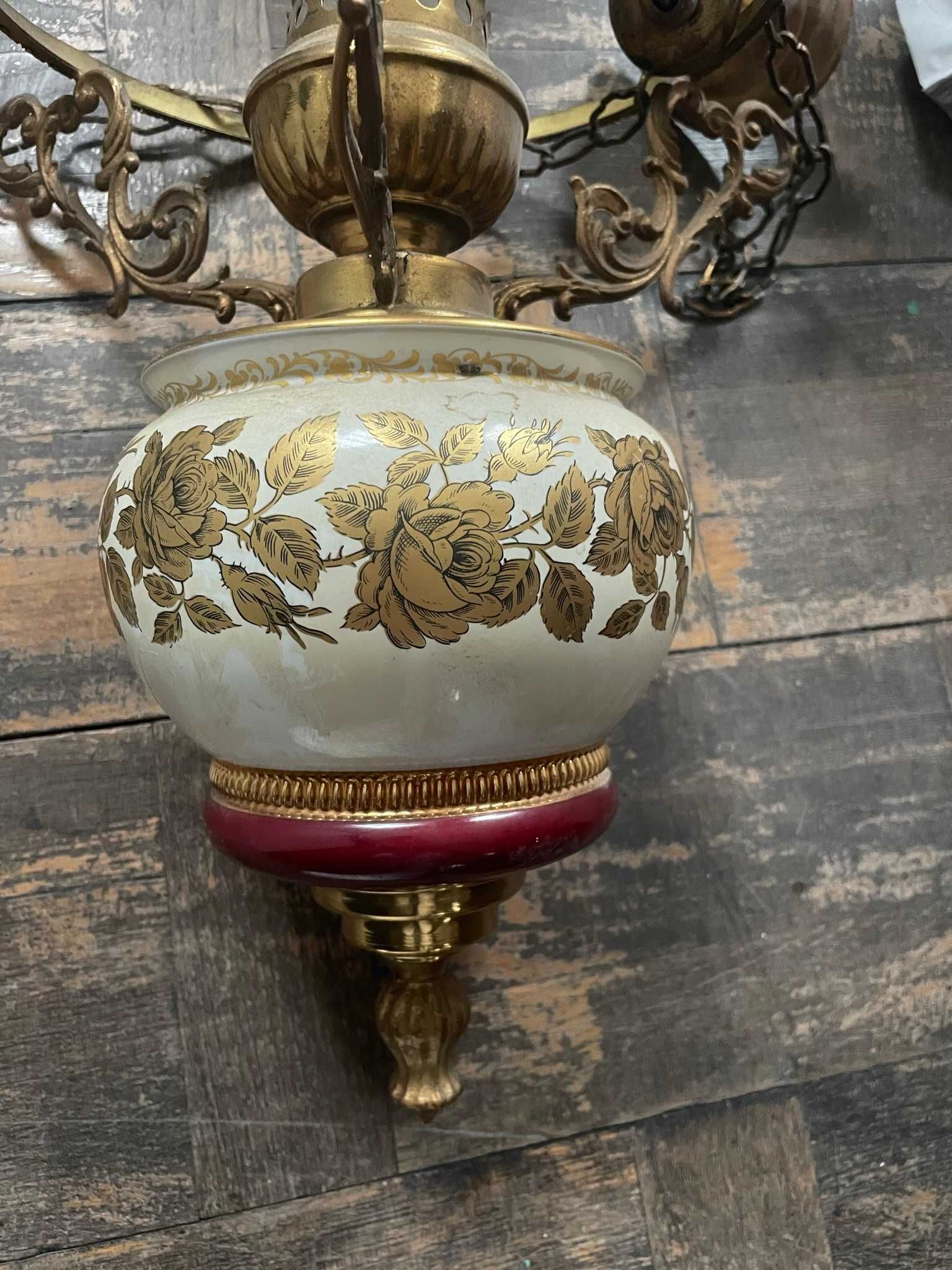 Lampa naftowa elektryczna wisząca żyradnol