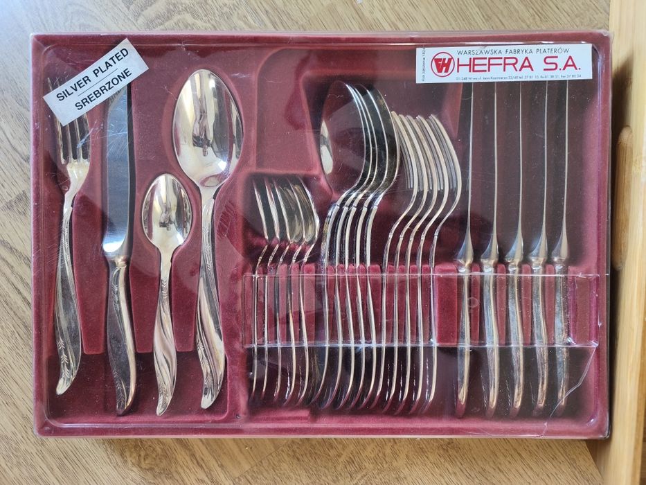 Sztućce 6 osób  HEFRA S.A. srebrzone/posrebrzane/silverplated