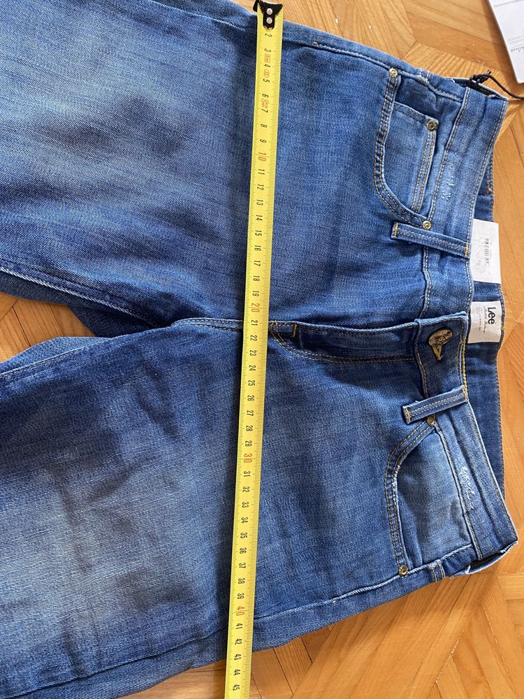 Spodnie rurki jeansowe Lee W28 L33 damskie jasne