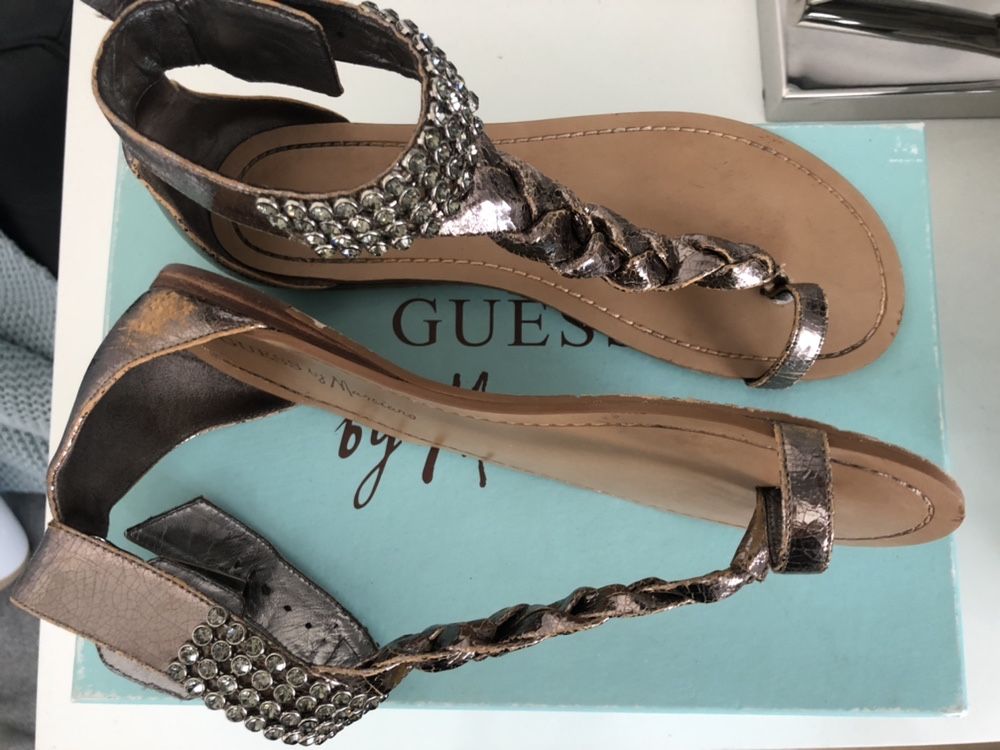 Guess USA sandalki damskie roz 37 zapinane  na kostce stan db+