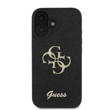Oryginalne Etui GUESS hardcase Fixed Glitter Big 4G Iphone 16 czarny