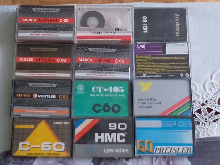 Kasety magnetofonowe czyste do nagrywania c 60 i c90