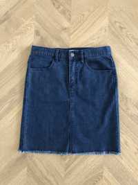 Spódnica jeansowa dżinsowa dżins jeans Pieces XS 34 niebieska
