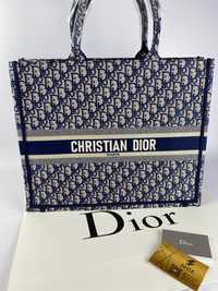 Torebka damska shopperka duża Book Tote Dior monogram premium haft