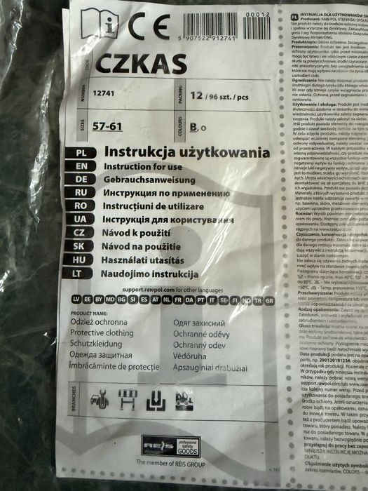 4 szt. kominiarka reis CZKAS uniwersalna czarna