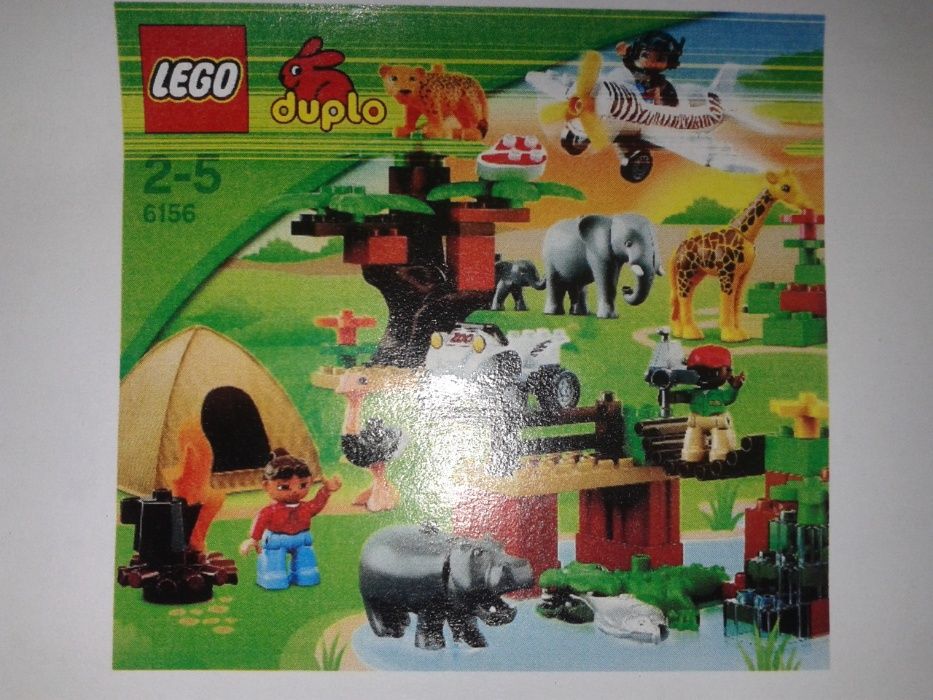 Klocki Lego Duplo 6156 fotoSafari zoo zwierzęta słoń hipo tiger samolo