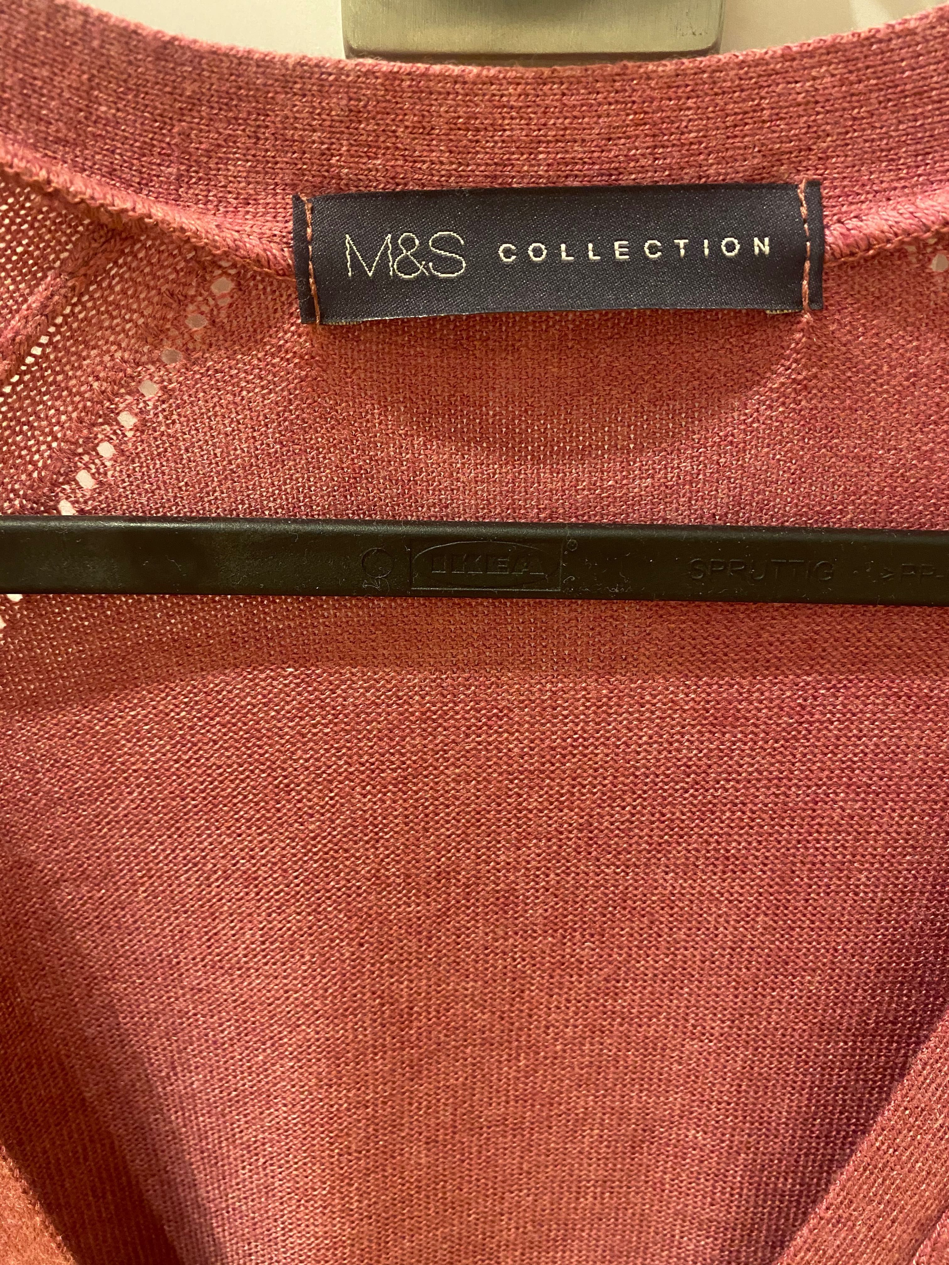 Sweter kardigan Marks&Spencer rozmiar 40 różowy