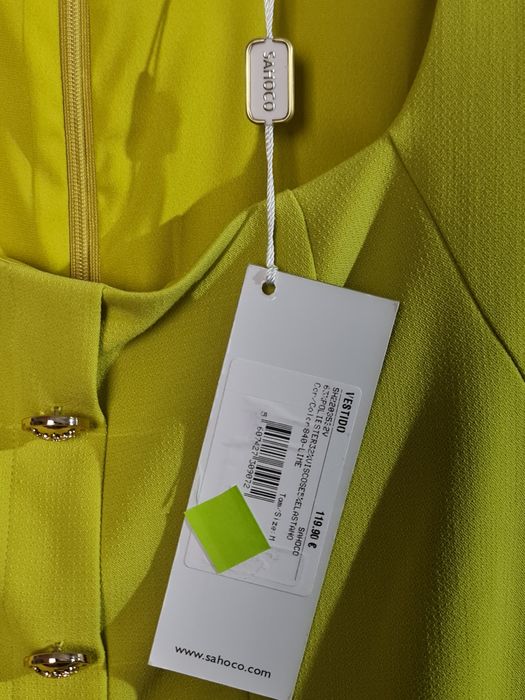 Vestido senhora verde SAHOCO M novo