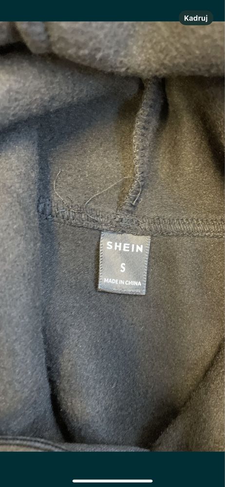 Męski dres Shein  ciepły czarny roz S