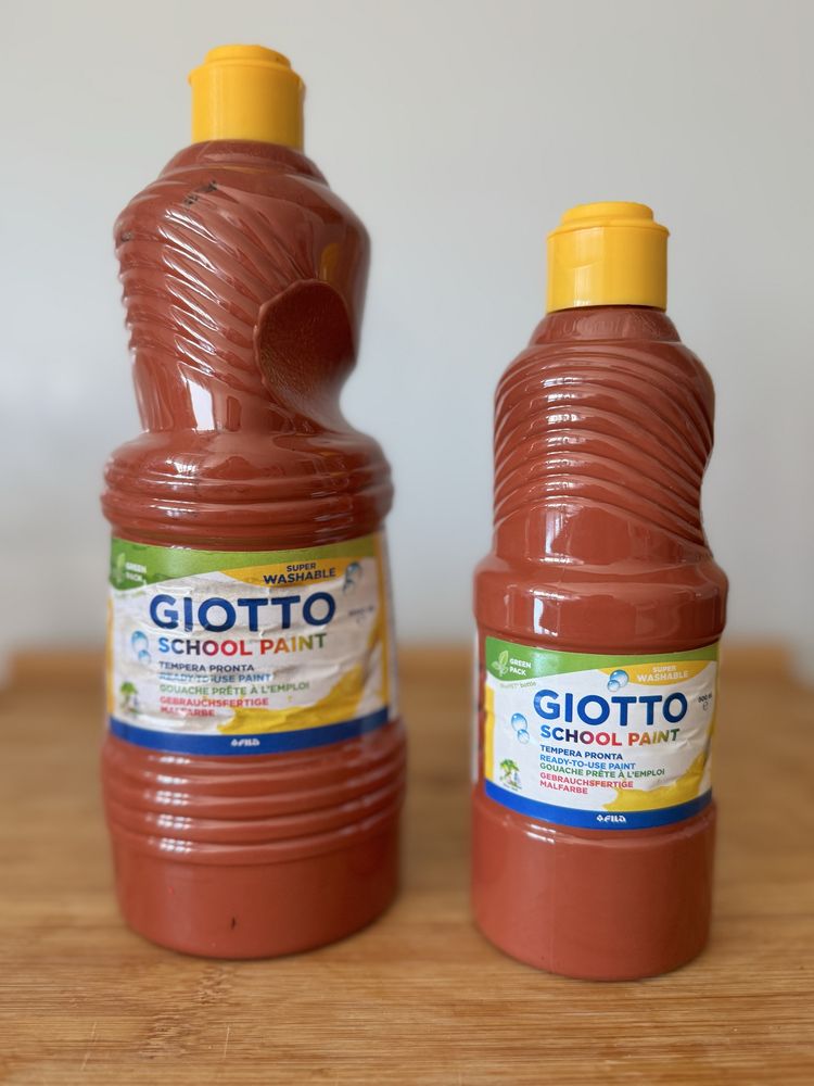 Conjunto Guaches Giotto - Castanho - 1000ml e 500ml