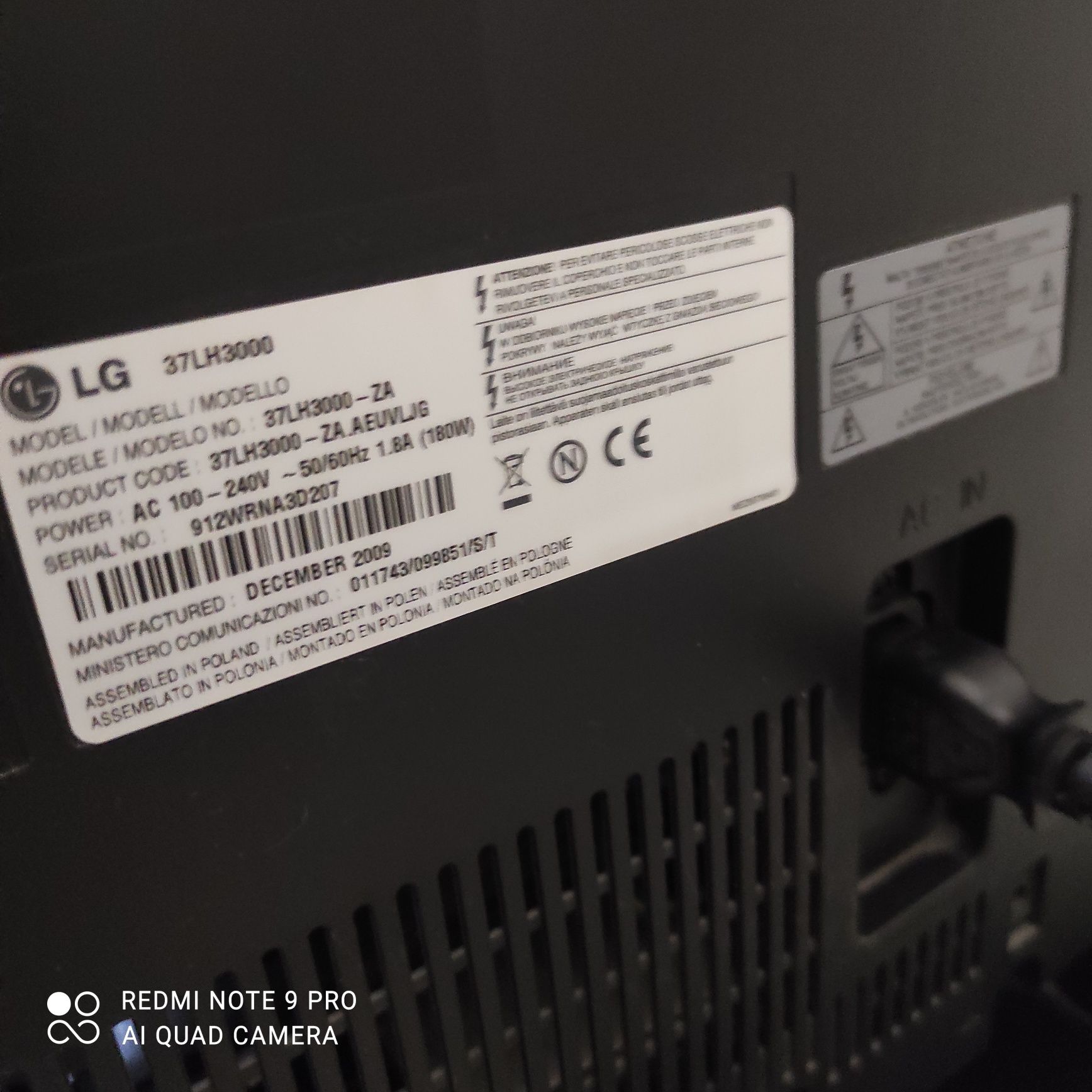 Телевізор LG 37'/ телевізор