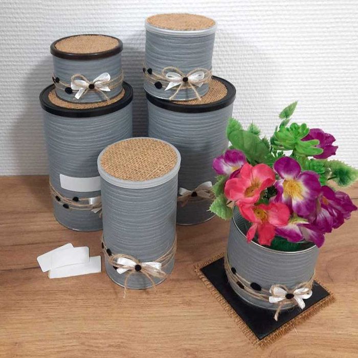 Набор 7 емкостей для кухни + кашпо + подставка для чашки