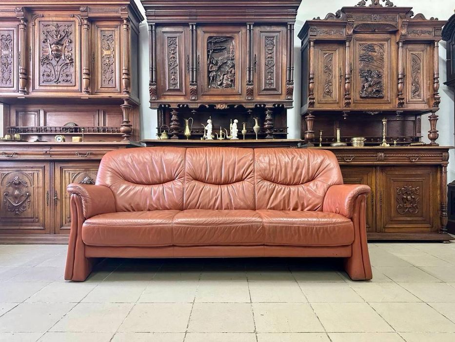 Шкіряний комплект диван софа 3128 кожа крісло 3130