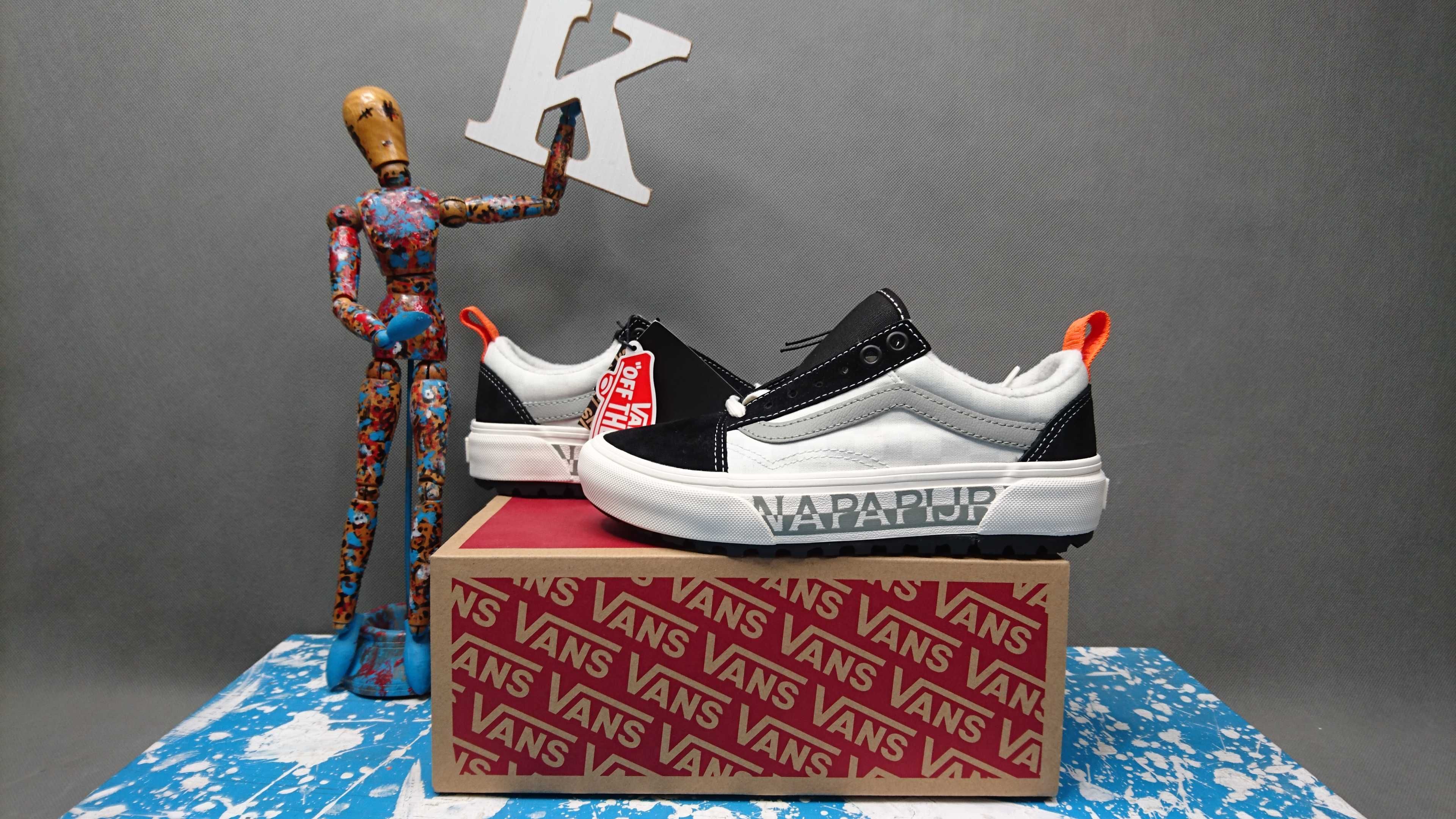 Buty Vans X Napapijri Old Skool Mte1 Forest Fog White R.34,5