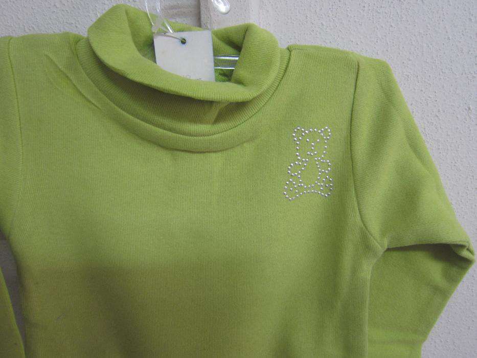 Camisola de Bébé Verde com Urso Prateado 12 meses Nico