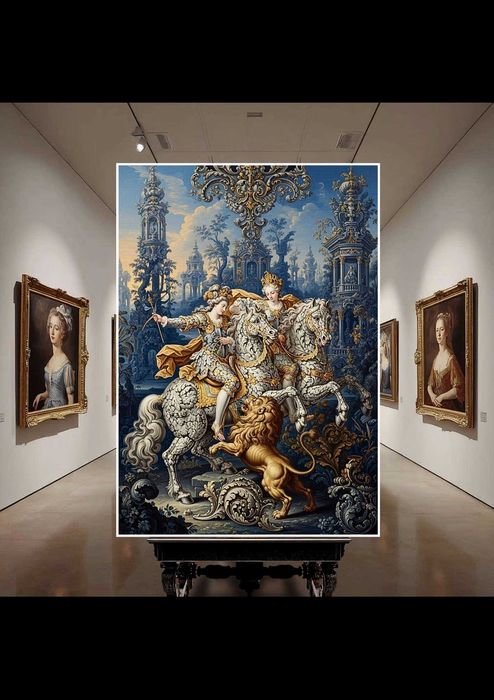 Obraz na płótnie - Ornamentyka i architektura - wielkość 75cm x 108cm