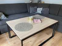 Stolik kawowy, loft, rozkladany, dąb sonoma