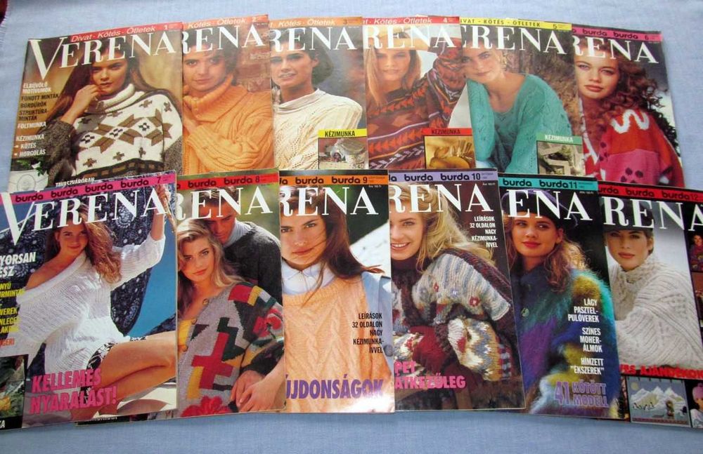 Verena rocznik 1992 moda, wzory, schematy, swetry – rzadkie wydania