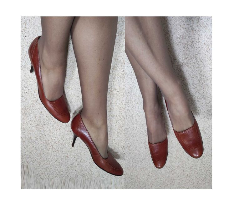 czółenka szpilki na obcasie słupku skórzane włoskie skórkowe botki