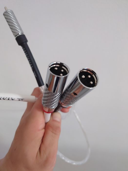 Kabel XLR-RCA, ATAUDIO, posrebrzany, nowy – nieużywany!