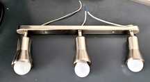 Suporte de 3 lâmpadas Aço Inox