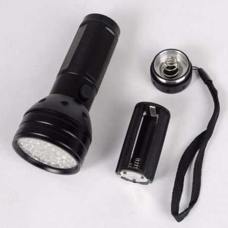 Lanterna led UV ultra violeta luz negra + adaptador AA 51 leds