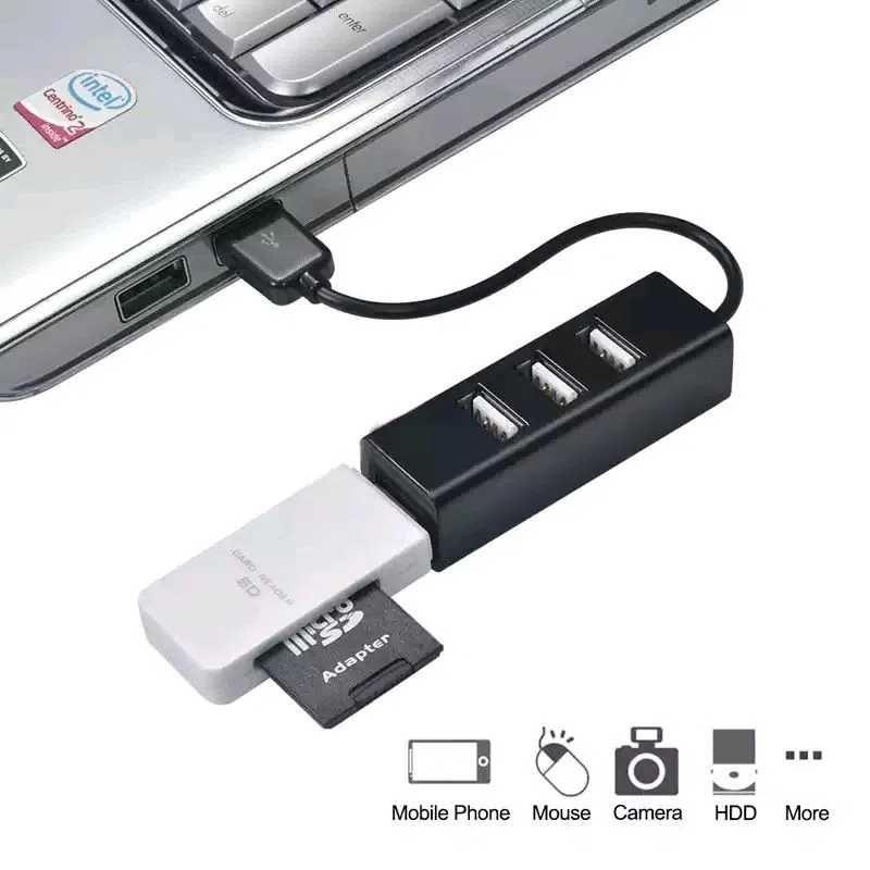 Usb 2.0 Hub - Хаб 4 Порта OTG Micro USB