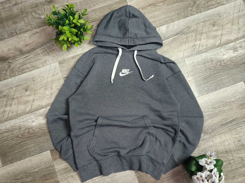 NIKE широке худі чоловіче сіре бавовна М