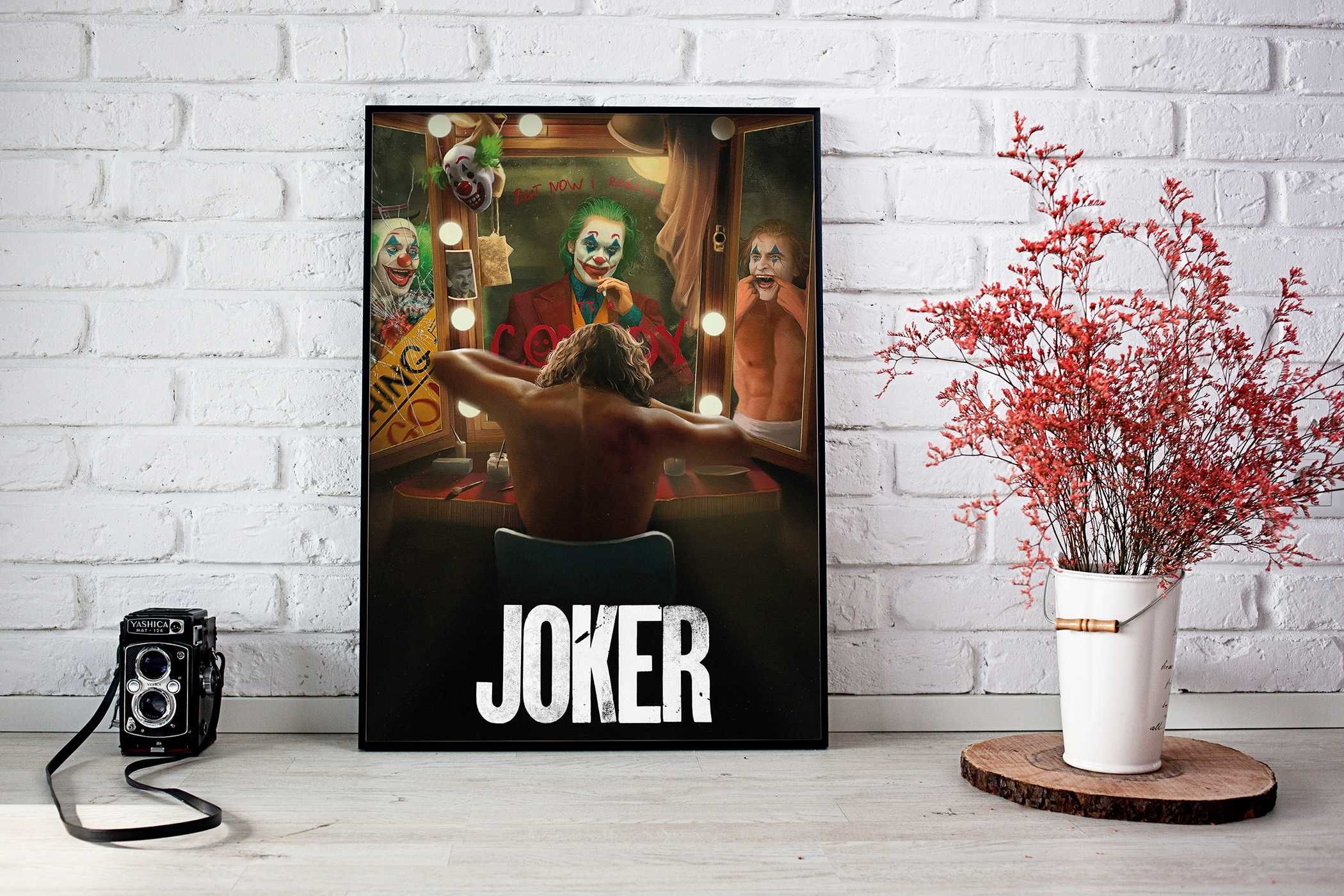 Joker komiksowy PLAKAT A3 - Mroczny Styl - GRATIS