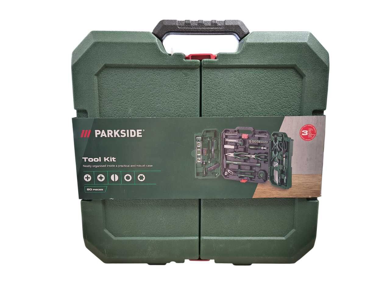 Parkside zestaw narzędziowy skrzynia Tool Kit 80 elementów