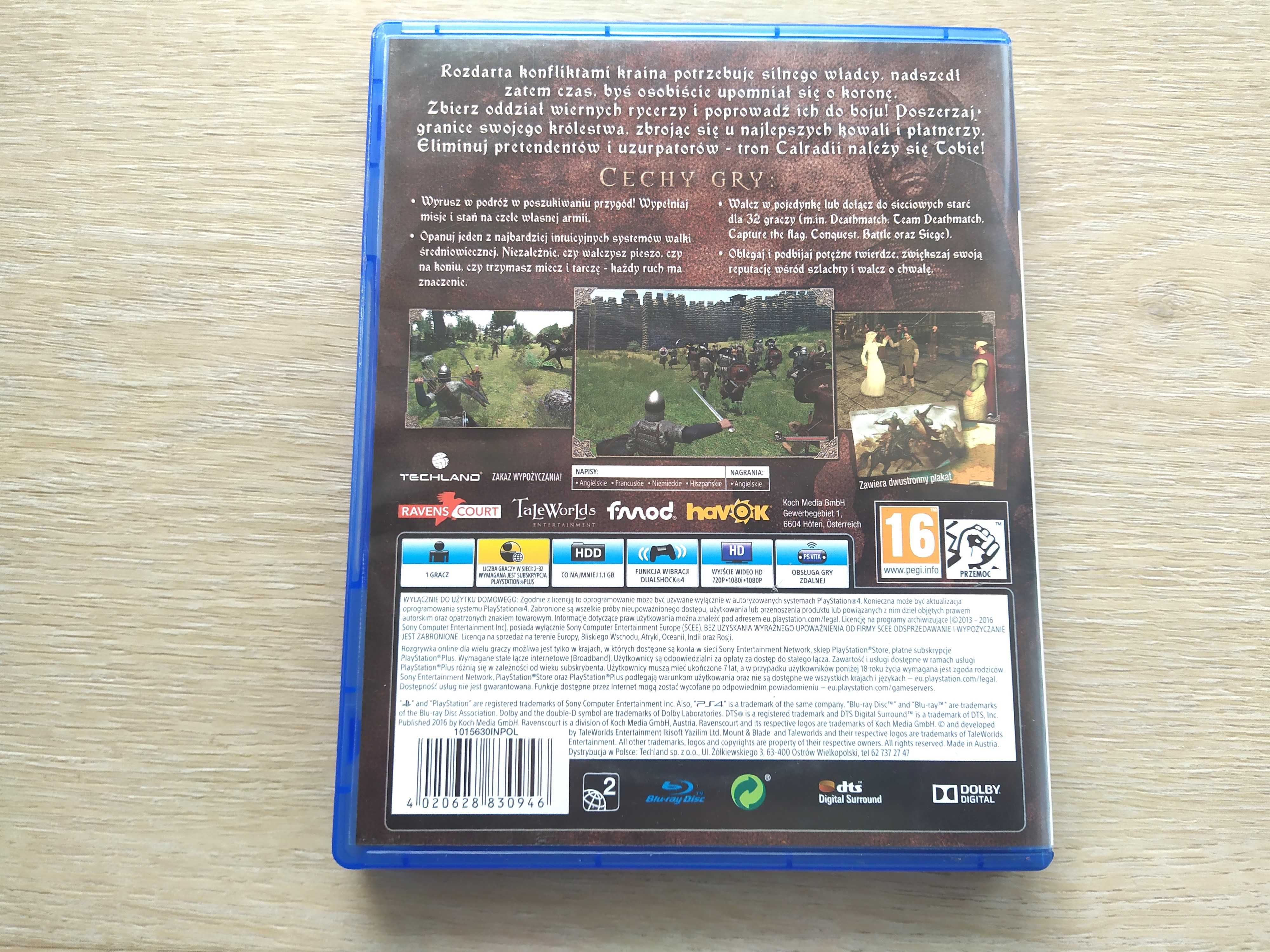 Mount & Blade: Warband [PS4] [PS5] + MAPA / PLAKAT