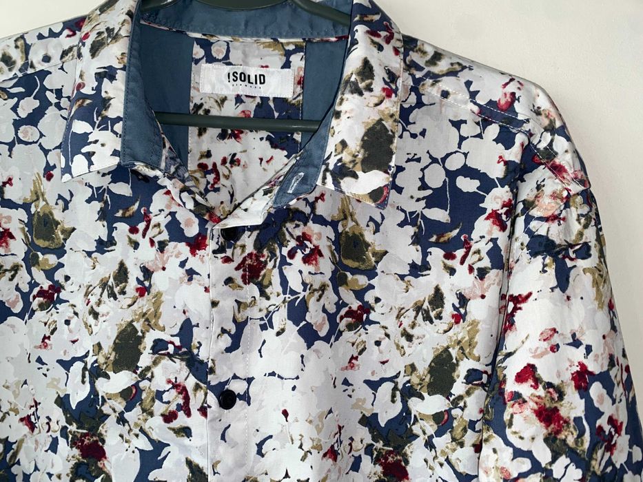 koszula SOLID *rozm XL/2XL*klatka 126*kwiaty*stylowa *