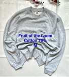 Fruit of the Loom bluza bawełniana szara M cotton luksusowa markowa