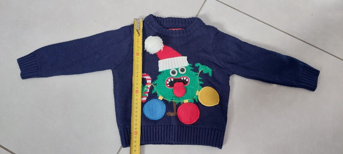 Świąteczny sweterek na 1-2 lata